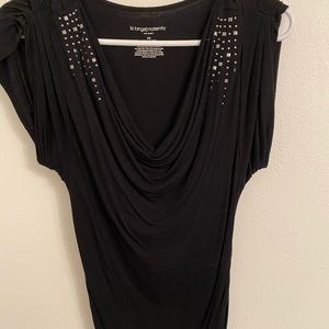 Black embellished top